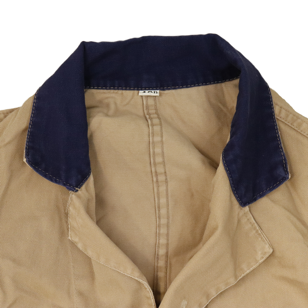 Vintage 50s Union Made Contrast Collar Chore Shop Coat Size 40 - Picture 3 of 10